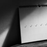Calendario con una fila di spunte: creare un'abitudine che dura