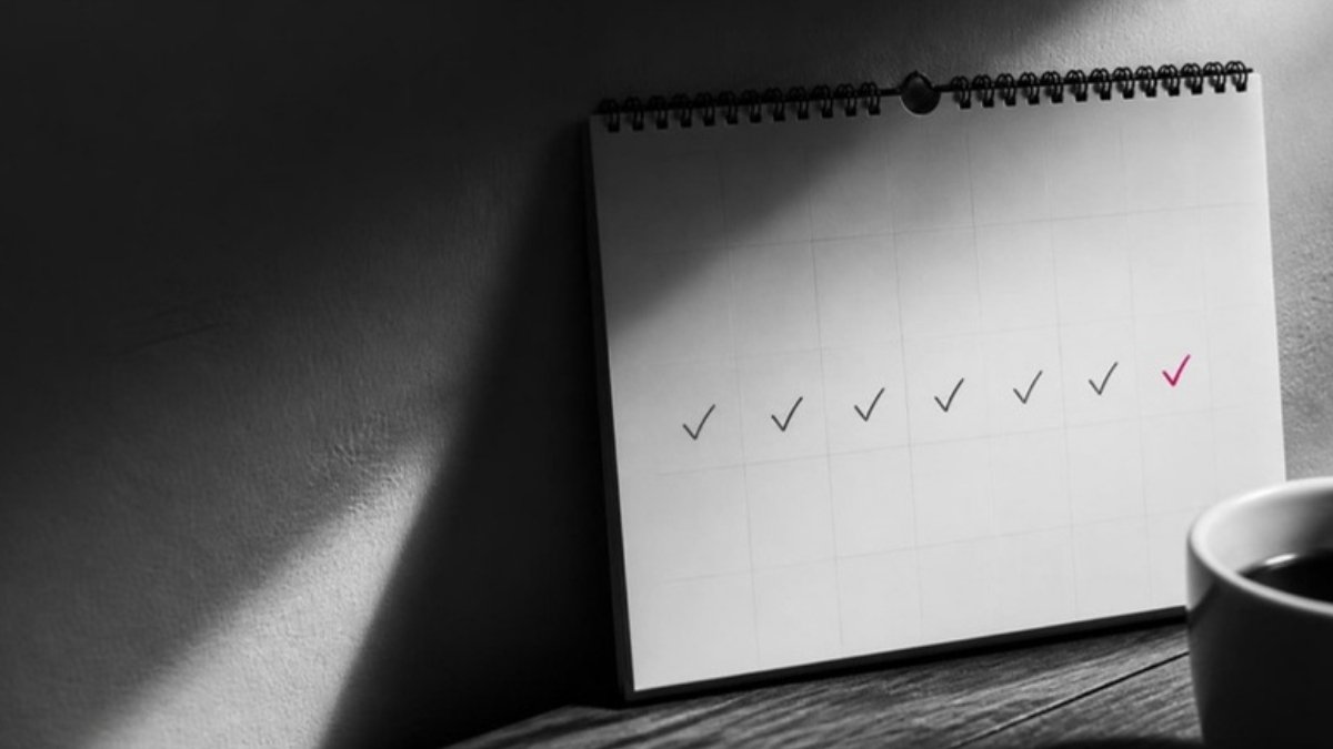 Calendario con una fila di spunte: creare un'abitudine che dura